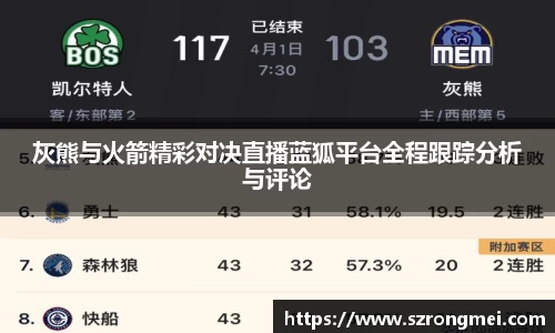 灰熊与火箭精彩对决直播蓝狐平台全程跟踪分析与评论